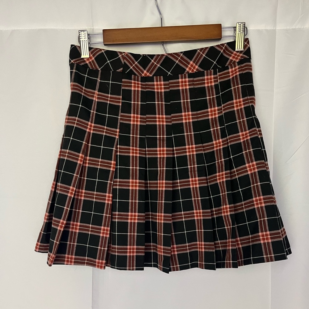Red & Black Quilted Mini-Skirt | Vintage Skirt